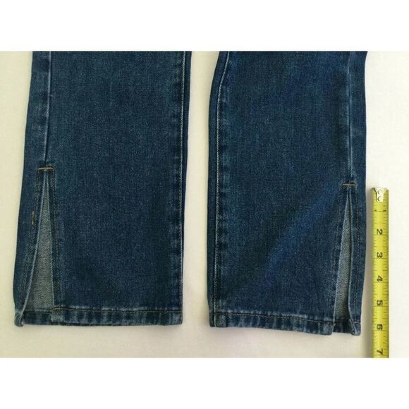 Missguided High Waisted Wrath Jeans Straight Leg Split Hem Size 0 Dark Blue NEW - Picture 7 of 13